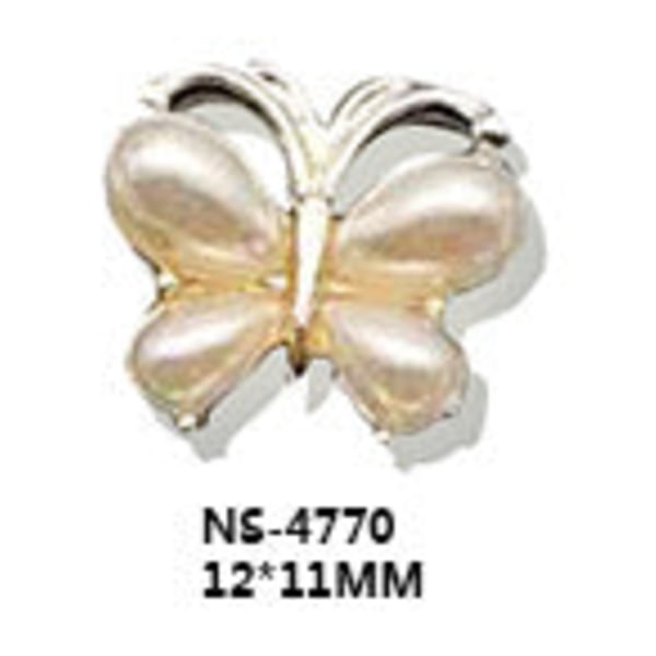Nail Art Japansk stil tredimensionell fjärilslegering prydnad Opal Pearl NS-4770