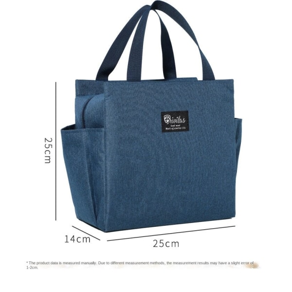 Bärbar matsäck Praktisk picknickväska med dubbla fickor Navy blue alpaca