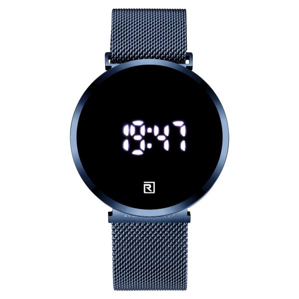 Klassiska män klockor Led watch pekskärm digital display elektronisk watch present BLUE