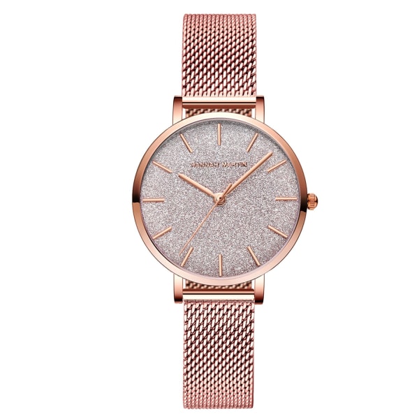 Klassisk trendig Gradient Watch Quartz Waterproof Watch för kvinnor Rose Gold