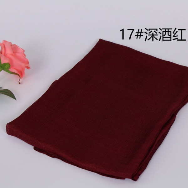 Comfort Dam Scarf Shawl 2022 Summer Solskydd Casual 17# deep burgundy Above 175cm