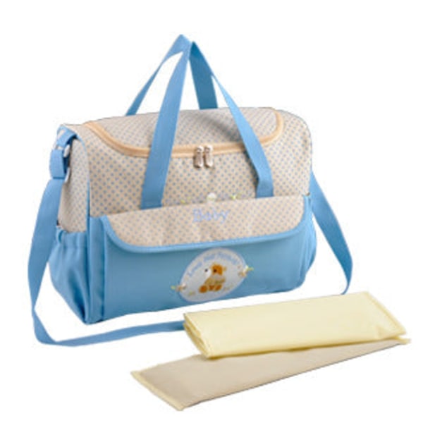 Mommy Bag Skötväska Crossbody Shoulder Multifunktionell Stor kapacitet Blue