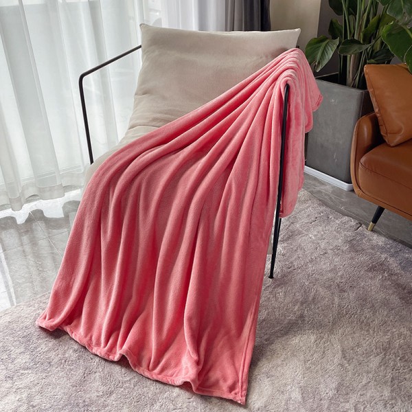 Mjuk komfortfilt Flanell Quilt Luftkonditionering Vinter Studentsoffa Cover Sammet Pink 150*200com