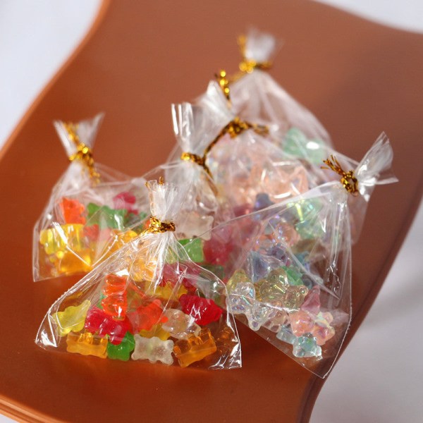 12st Micro Miniatyrmöbler Små småskaliga leksaksdockor Hus Gör det själv Decora Mini godispåsar på burk Candy color