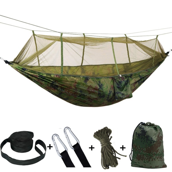 Utomhuscamping Hängmatta Utomhuscamping med myggnät Ultralätt nylon Camouflage