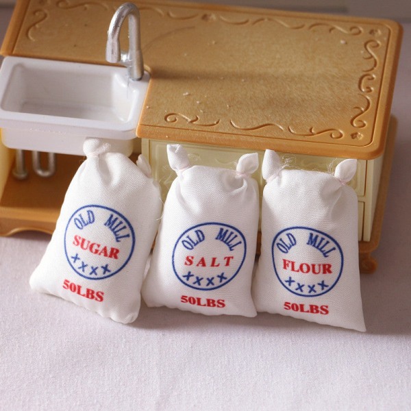Micro Miniature Furniture Tiny Small-scale Toy Doll House DIY Decora Mini Flour Bag SALT