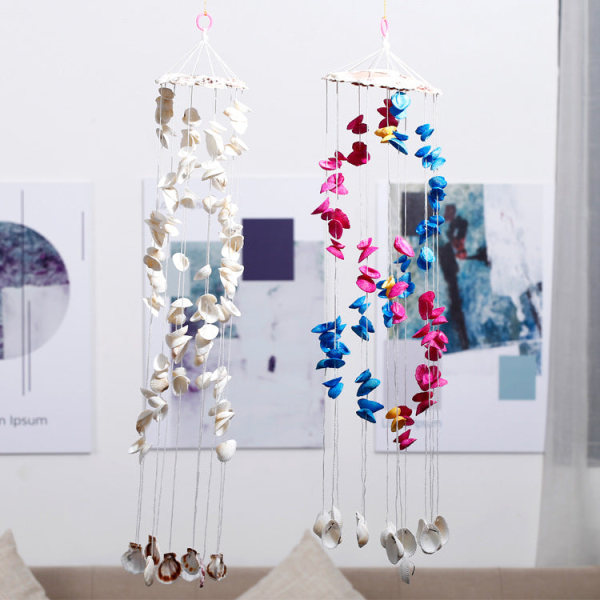 Hem Wind Chimes Shell Hem Dörr och ow Ornament Creative B1 color