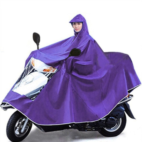 Regnrock Regndräkt Elmotorcykel Stor Förtjockad Ridning Anti-Rainstorm Single purple 7XL small vehicle