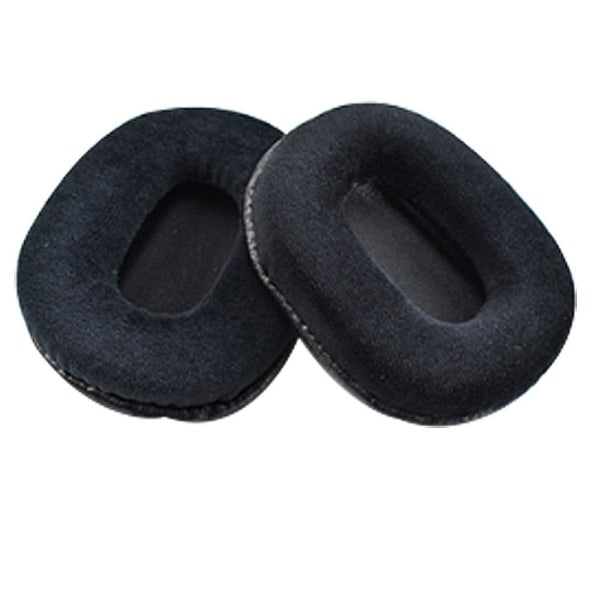 1 par ersättande öronkudde för 80 * 100 mm ovalt skydd ersättningsflanell Black