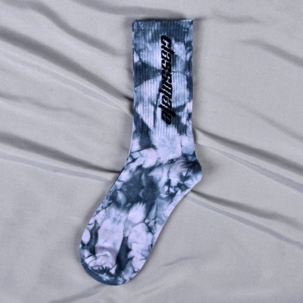 5 par trendiga strumpor för män Tie-Dyed mid-calf strumpor Dark gray Average Size