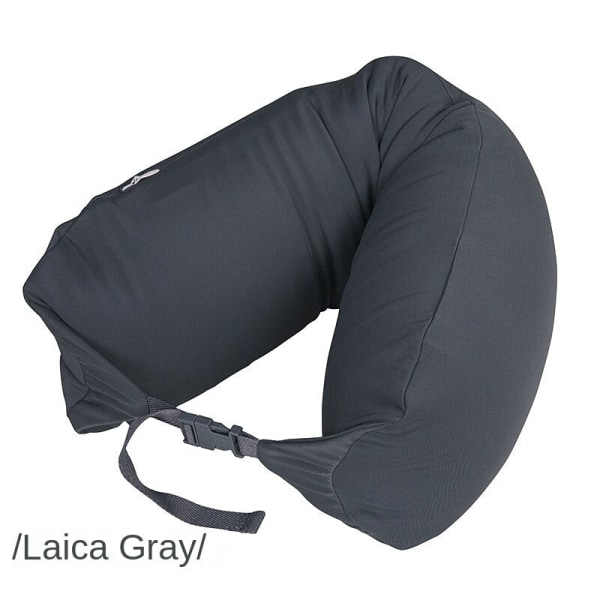 Mjuk, bekväm resekudde, multifunktionell eftermiddagssömnkudde, sov med framsidan nedåt Lycra dark gray 16x67cm