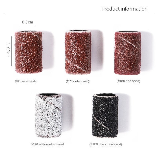 Nail Art Sliphuvud Advanced Sand Ring Vit Mönster Nail Art SQ-01