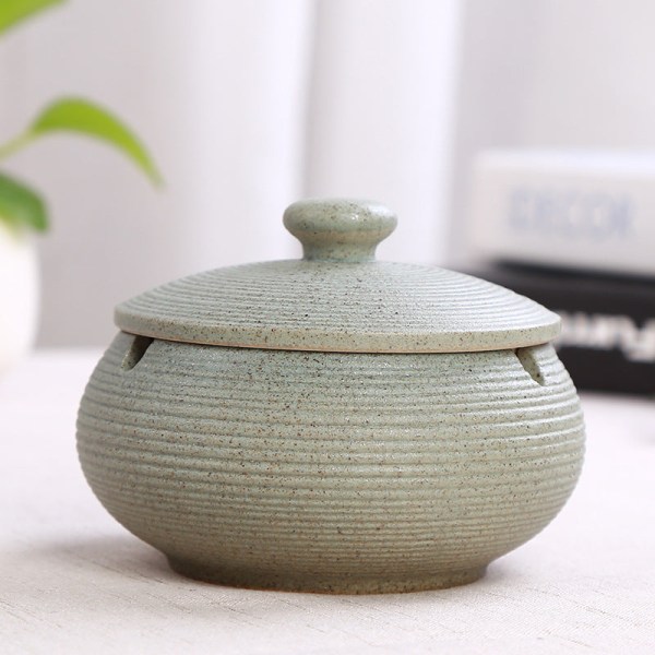 Hem Askfat Keramik Stor Retro Creative Ugnsbakad Stengods Celadon Stoneware mint green