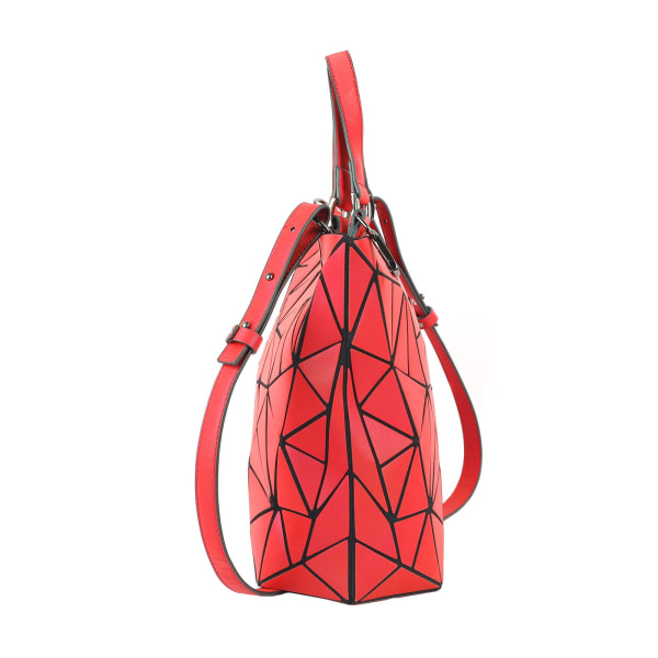 Dam Handväska Färg Luminous Diamond Pattern Bag Stor kapacitet Vattentät axelväska Red