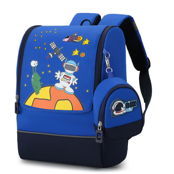Student Barn Ryggsäck Toddler Skolväska Lucky Piggy Anti-Lost Astronaut Bag Söt Blue