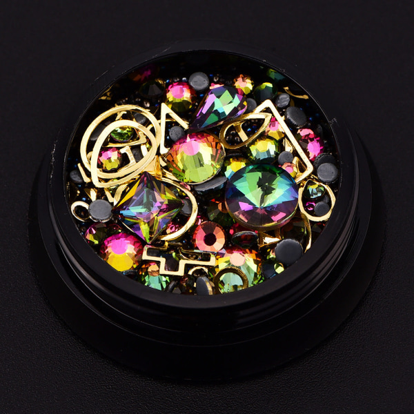Nail Art Mixed Magic Color Diamond Bottoming Drill Elf Smycken 6# magic Color 12g