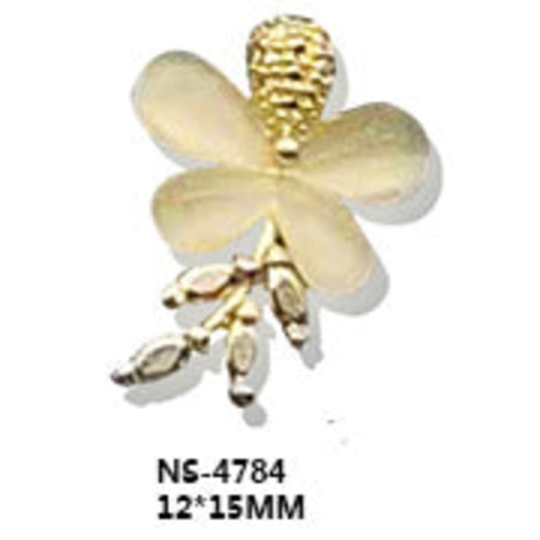 Nail Art Japansk stil tredimensionell fjärilslegering prydnad Opal Pearl NS-4784