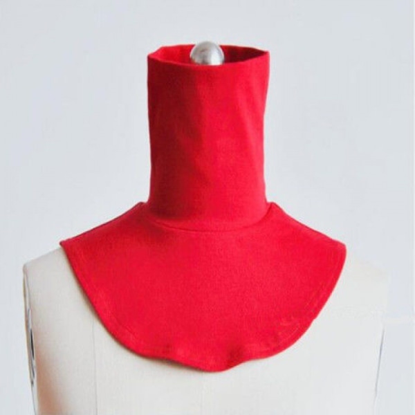 Elegant fuskkrage för kvinnor Avtagbar halv Köldsäker thermal stickning med bottentröja Tröja herrhalsscarf Light gray