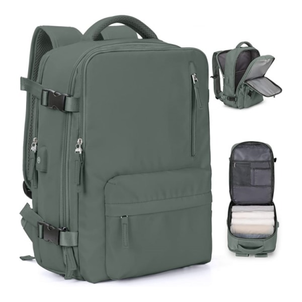Multifunktionell minimalistisk ryggsäck med stor kapacitet för tonårsflickor, kvinnor navy green