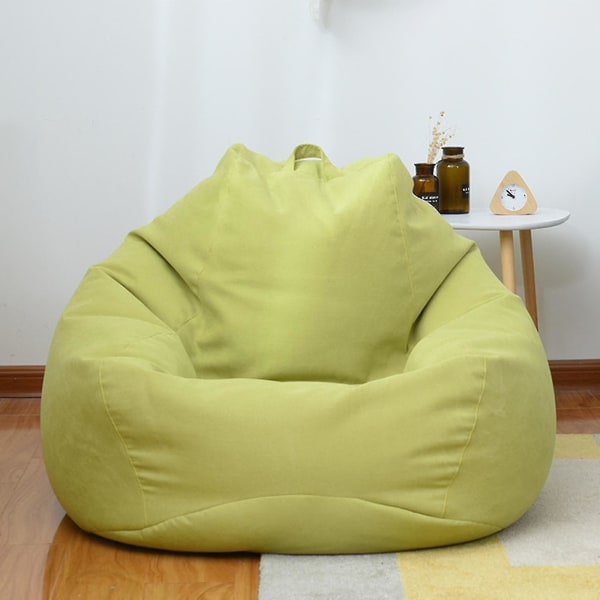 Ny extra stor sittsäcksstolar Soffa Cover inomhus Lazy Lounger F Khaki 100 * 120cm