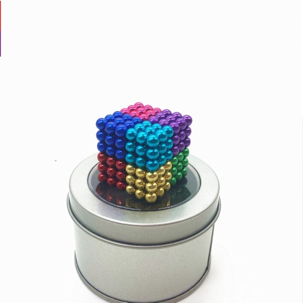 216 delar 5 mm magnetisk set Magic magnetkub byggleksak för stress relief Mix 8-färg - 5 mm