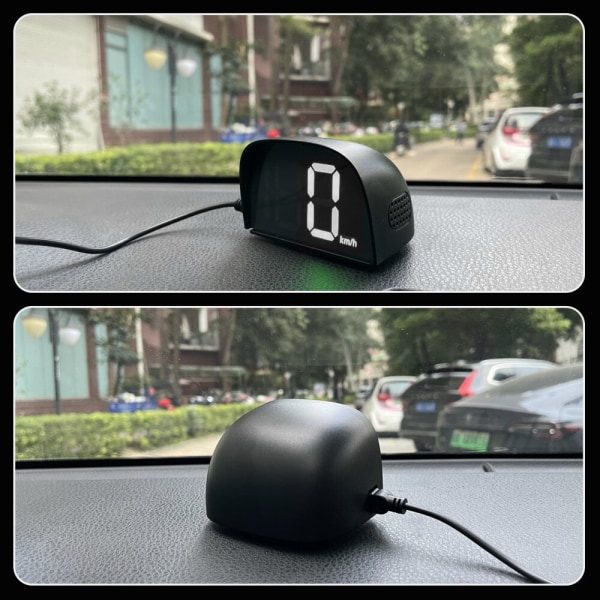 kompatibel bil GPS HUD Digital hastighetsmätare Display Vitt ljus Plug and Play Big Font Bilelektroniktillbehör - #1 Green