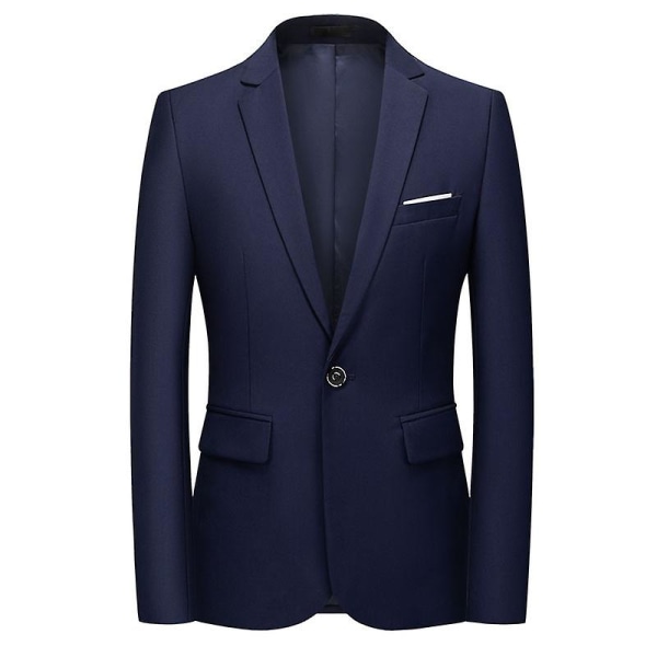 Casual Kostymjacka för män Slim Fit Business Casual Blazer#nyfs003 DarkBlue 5XL