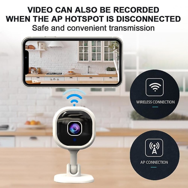 1080p inomhussäkerhetskamera för baby , hundkamera med moti