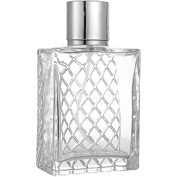 100 ml tom påfyllningsbar parfym genomskinlig sprayflaska för spridare av glas