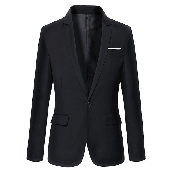 Casual Kostymjacka för män Slim Fit Business Casual Blazer#nyfs003 Black L
