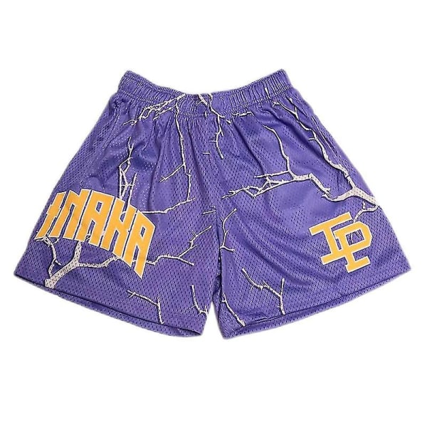 Inaka Power Shorts 2022 Summer Gym Herr Dam Löpning Sport Bask purple shandian P XXL