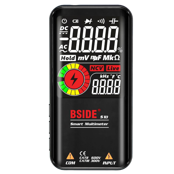 Bside S10 Intelligent 9999 Counts Multimeter digital LCD-skärm