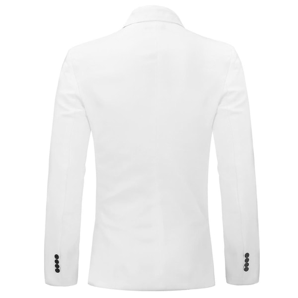 Allthemen Kostymjacka för män Slim Fit Business Casual Blazer White 4XL