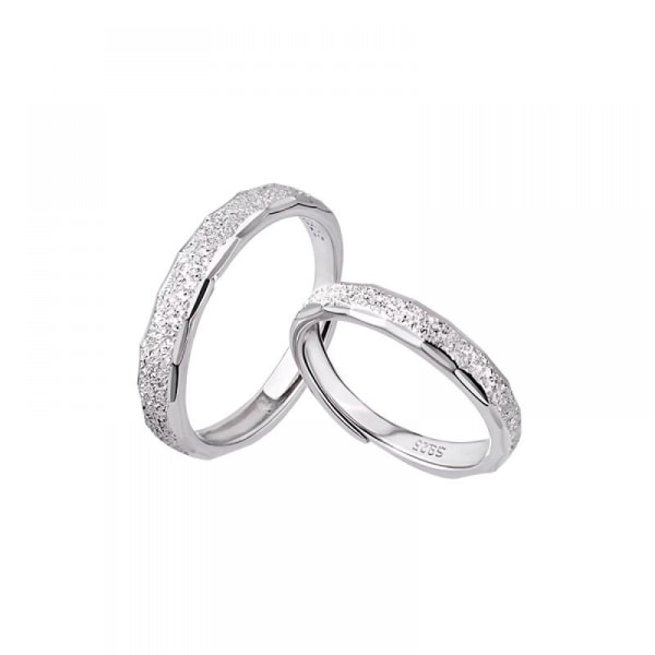 Parringar silver 925, ringar till partnerringar, enkel present, Inklusive Låda silverfärgad