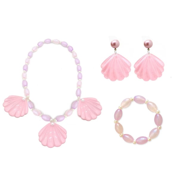 Barbie-Pink Halsband Armband Set Shell Halsband Armband Set