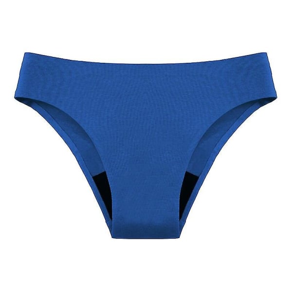 Sömlösa badkläder för tjejer Menstruationstrosor 4-lagers Läcksäker Sexig Leopa blue XS