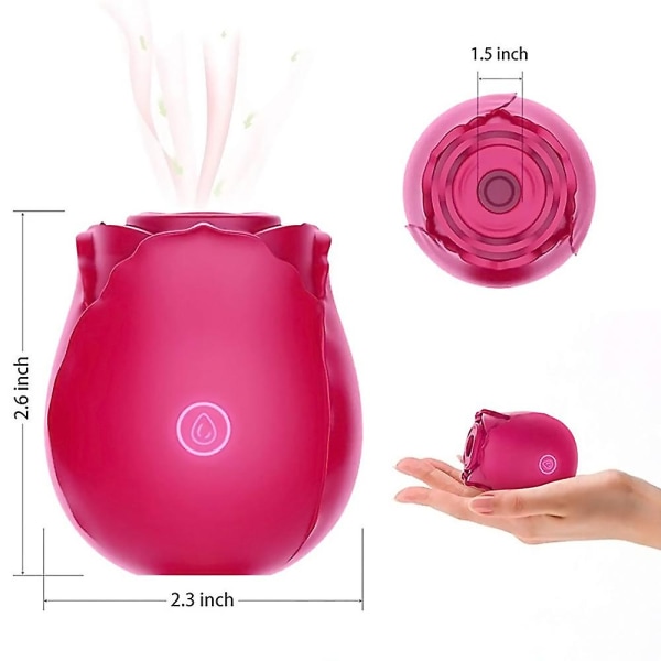 2024 Rose For Women Mini Massager Stress Relief 10 Modes Pdk Red
