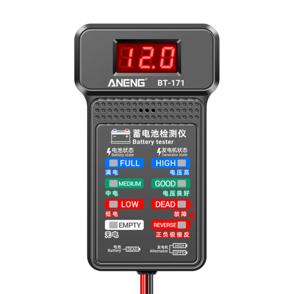 ANENG BT-171 Batteritestare 12V LCD Digital Auto Batterianalysator Laddning Vevsystem Tester Bilbatterikontroll Diagnostikverktyg