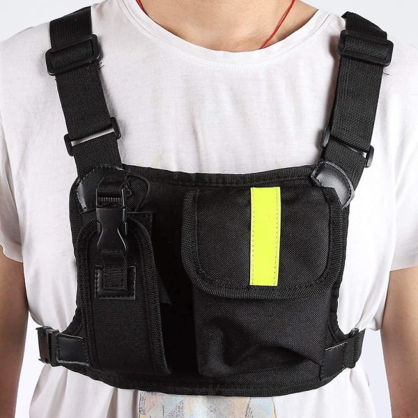 Walkie Talkie Chest Harness Front Pack, Bright Yellow Chest Harn