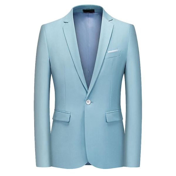 Casual Kostymjacka för män Slim Fit Business Casual Blazer#nyfs003 LightBlue L