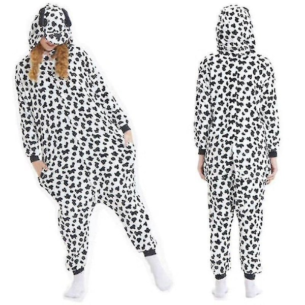 Unisex Vuxen Kigurumi djurkaraktärskostym Onesie Pyjamas på Spotted Dog M