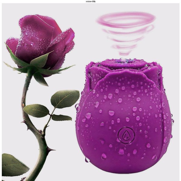 2024 Rose For Women Mini Massager Stress Relief 10 Modes Pdk Purple