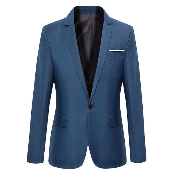 Casual Kostymjacka för män Slim Fit Business Casual Blazer#nyfs003 SeaBlue 2XL