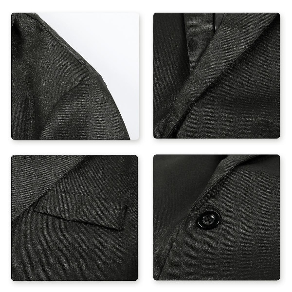 Allthemen Kostymjacka för män Slim Fit Business Casual Blazer Black 4XL