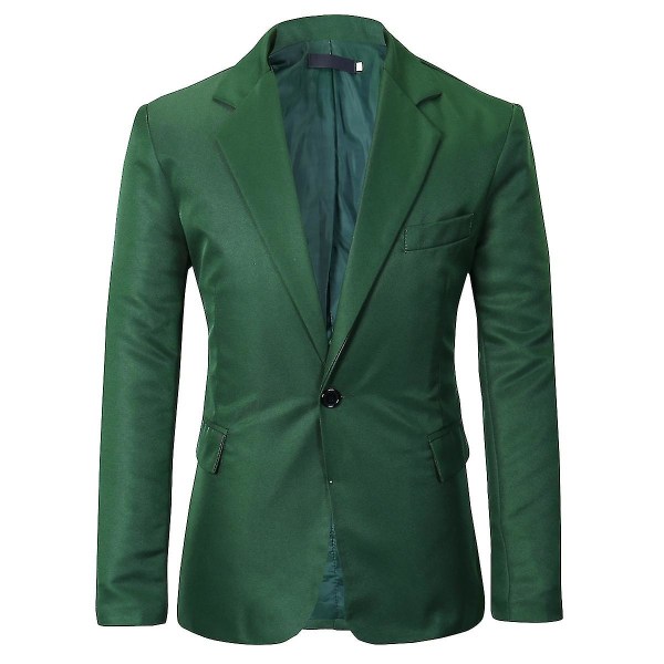 Allthemen Kostymjacka för män Slim Fit Business Casual Blazer Green 5XL