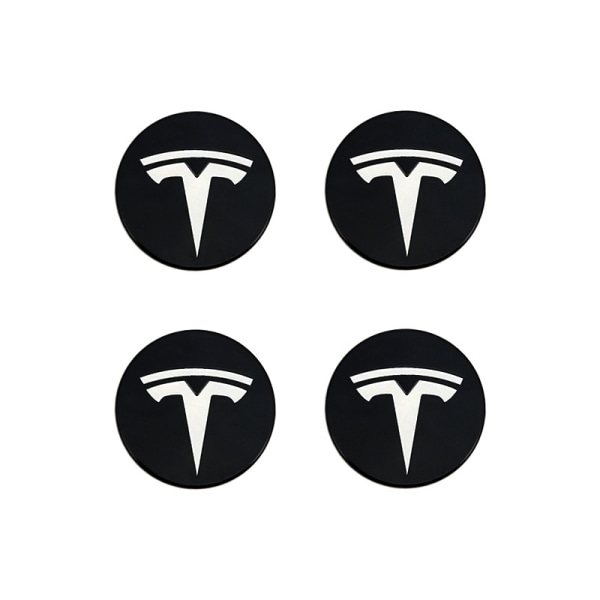 Tesla Model Center Caps Cover Skruvlock Cap Kit Dekorativa däck Cap Modifiering Tillbehör Vit etikett