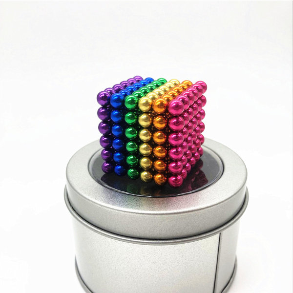 216 delar 5 mm magnetisk set Magic magnetkub byggleksak för stress relief Mix 6-färg - 5 mm