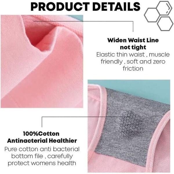 Läckagesäkra underkläder för kvinnor Inkontinens, läckagesäker skydd pink XL