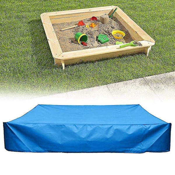 Dammtätt skydd Sandbox Cover Vattentätt Sandlåda Pool Cover Blue 180x180