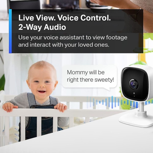 1080p inomhussäkerhetskamera för baby , hundkamera med moti